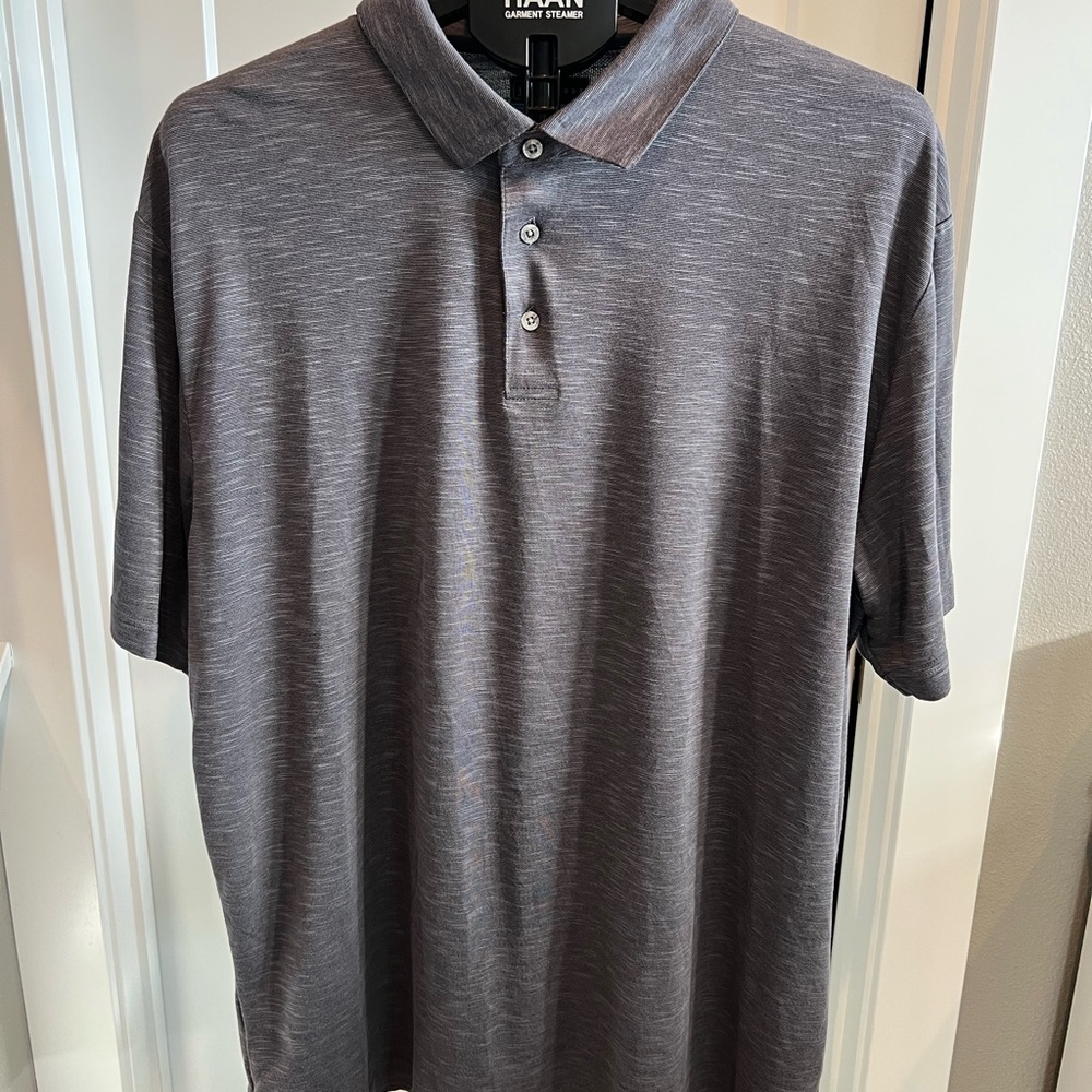 PGA Tour men’s golf shirt gray short sleeve with collar size XXL